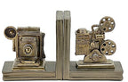 Bellaa 24971 Camera Bookends Retro Projectors Book Ends Library Bookshelves Support Decorations Crafts Study Offices Wine Cabinets Desktop