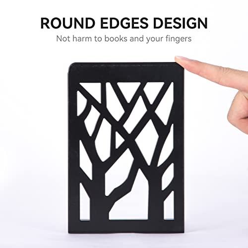 Book Ends, Bookends, Bookends for Shelves, Bookend, Book Ends for Heavy Books, Black Metal Book Shelf Holder Home Decorative, Book Stoppers for Shelves, Bookend Supports 5 Pair - size: Black-5 Pair