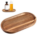 Small Acacia Wood Serving Trays Mini Wooden Platters Wooden Vanity Tray Dispenser Wood Counter Plates Bathroom Countertop Organizer Trays Coffee Bar Tray Appetizer Serving Board Snack Serve Board