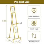 2 Pack Gold Easel Stand for Sign, Adjustable Metal Easels with Chain Support, Welcome Sign Stand for Painting, Display, Poster Picture, Wedding Sign (17" x 17" x 58") - style: 2pack-Gold
