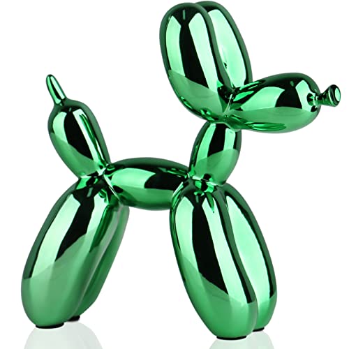 Green Balloon Dog Decor,Balloon Animal Decor,Shelf Decor Preppy Room Decor,Cute Statue Home Decor, Bedroom Modern Sculpture Desk Decor,Office Gold Decorations Small Figurines - color: Green, size: 3.9*3.9*1.5inch