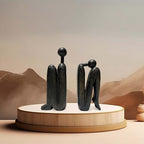 Thinker Decorative Bookends, Book Stopper Holder Nonskid, Book Ends for Shelves Living Room Office Home Decor, 1Pair/2Piece 9''
