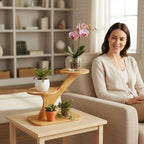 Multi-Tier Modern Storage Holder | Tiered Plant Stand | Aesthetic Plant Holders Indoor Stand - For Flower Pot Vase Planter Teapot Bedroom Study Balcony Apartment Office Table Desk - color: B