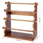 4 Tier Wooden Bracelet Holder, Bangle Watch Necklace Display Storage Antique Bracelet Display Jewelry Holder Stand Display Organizer, Brown 4 Tier Wooden Bracelet Holder - style: 4 Tier Sranding