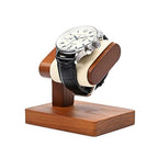 Solid Wood Single Watch Display Stand for Men Jewelry Watch Showcase Stand Display (Beige) - color: Beige