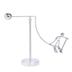Kinetic Fishing Sculpture - Fisherman & Bass Balancing Art - Unique Metal Balance Sculpture for Home or Office Decor (Ski Ornament) - style: Ski Ornament