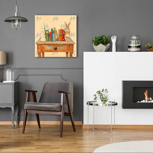 Epic Art 'Bookends' by Marvindale Acrylic Glass Wall Art, 24" x 24" - size: 24L" x 24W"