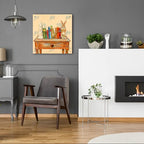 Epic Art 'Bookends' by Marvindale Acrylic Glass Wall Art, 24" x 24" - size: 24L" x 24W"