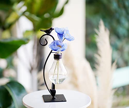 Plant Terrarium, Hydroponic Vases for Home Decoration, Modern Creative Bird Terrarium Stand, Ideal Gifts - color: Bird