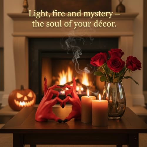 Devil Hands Gothic Resin Statue – Romantic & Alternative Unique Gift for Halloween or Valentine’s Day, Dark Home Decor – Design Patent Pending