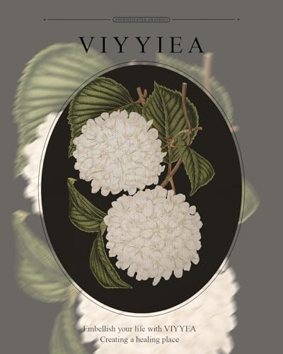 VIYYIEA Gold Framed Wall Art Canvas Print Home Decor White Hydrangea Oil Painting Canvas Prints Room Aesthetic Flower Prints Decoration Bedroom Bathroom Wall Decor Kitchen Office 13x16in - color: Hydrangea, size: 16"L x 13"W