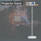 Small Laptop Standing Desk, 18“H - 46”H Adjustable Height Pedestal Side Table with Wooden Top, Portable Tall End Table, Stand-Up Desk for Bedside, Couch, Sofa, Living Room, Bedroom, Home Office, White - color: White