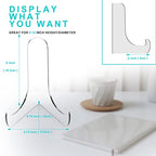 Boloyo 60-Degree Angle Acrylic Plate Display Stand , 6 Inch 5PC Clear Acrylic Display Holder Easel Base for Home Office Kitchen School Art Display - color: 60-Degree Angle, size: 6 inch(5PC)