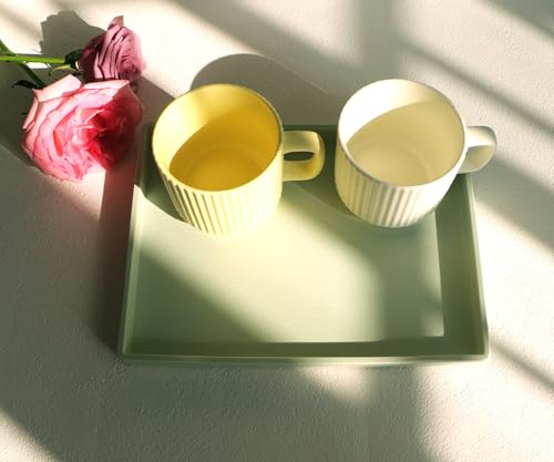 Green Small Serving Tray (9.5 x 7 inch), Countertop Organizer for Bathtub Bathroom Vanity Items, Serving Accessory, Coffee, Drinks, Tea, Party, Spa, Perfume and Display Use. - color: Green-1 Tray, size: 9.5" x 7" x 0.8"
