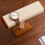Watch Display Stand Solid Wood Bracelet Watch Organizer T-bar Jewelry Display - color: WHITE T SHAPE DISPLAY