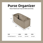 DGAZ Silk Purse Organizer Insert For Hermes Kelly Danse 22 bag，Silky Smooth Bag Organizer，Luxury Handbag & Tote Shaper（Gris tourterelle，22） - color: Gris tourterelle