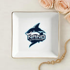 Personalized University Logo Ceramic Ring Dish, Custom School Emblem Jewelry Tray, Academic Branding Keepsake Dish for Students Teachers Faculty Office Desk Graduation Gift Idea - color: Design 4