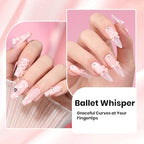 Beetles 3D Gel Nail Art with 3D Mold,Pink Solid Builder Nail Gel,Non-Sticky Sculpting 3D Nails & Dual-Ended Sculpture Pen & Stiletto Dual From, Beginner Friendly DIY at Home,Ballet Whisper - color: B5-Pink Solid Builder Gel