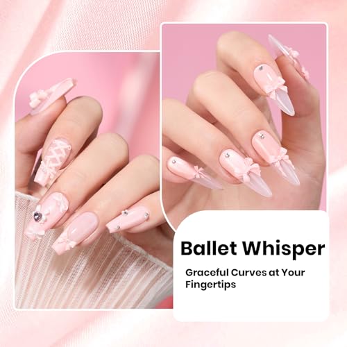 Beetles 3D Gel Nail Art with 3D Mold,Pink Solid Builder Nail Gel,Non-Sticky Sculpting 3D Nails & Dual-Ended Sculpture Pen & Stiletto Dual From, Beginner Friendly DIY at Home,Ballet Whisper - color: B5-Pink Solid Builder Gel