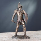 Veronese Spartacus Roman Gladiator Wielding Sword and Shield Statue - size: 10.25inch