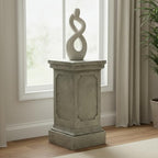 Christopher Knight Home Classic Square Flower Stand 25.75" Pedestal Plant Stand Indoor Outdoor Display Table for Ferns Orchids Sculptures with MGO Construction Brushed Finish, Light Gray - size: 25.75"