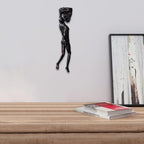 Climbing Man Wall Sculpture – Resin Decor Figure, Modern Art Accent, Black Home Ornament | Unique 3D Hanging Statue Piece, Artistic Abstract Wall Decoration Setup Living Room Bedroom Workplace Design - size: handed rock climbing, style: Black