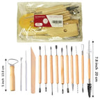 S & E TEACHER'S EDITION 19 Pcs Pottery Tools & Clay Sculpting Tools, Double Sided Ceramic Clay Carving Tool Set for Pottery Modeling Smoothing. - size: 19 PCS