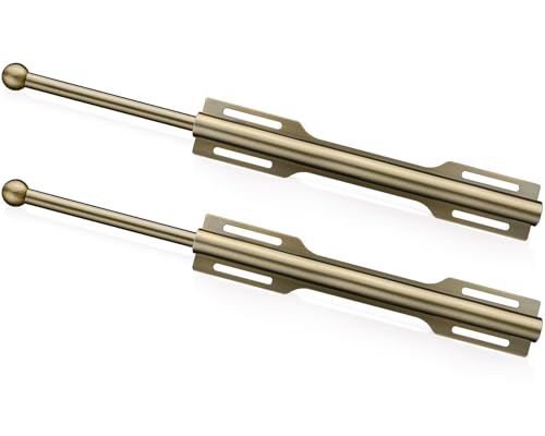 FIRJOY 12" Valet Rod for Closet Pull Out (2 Pack, Antique Brass) - color: Antique Brass, size: 2 Pack