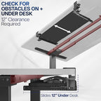 VIVO Extra Long Clamp-on Computer Keyboard and Mouse Under Desk Slider Tray, 34 x 11 inch Pull Out Platform Drawer, White, MOUNT-KB15EW - color: White, size: 34 inch
