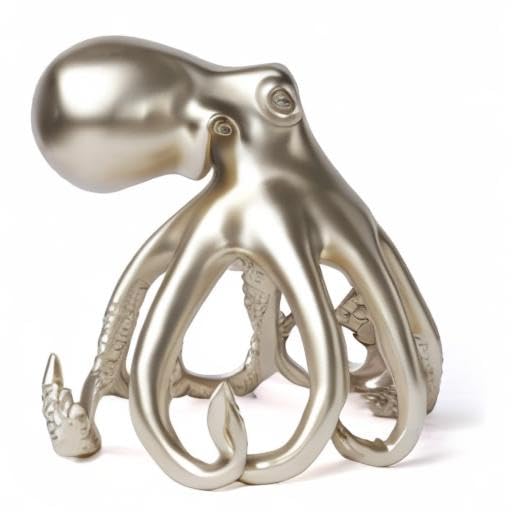 Octopus Statue Abstract Sculpture Decor Modern Gift Table Centerpiece Figurine for Home Office Living Room Polyresin 8.7 Inch