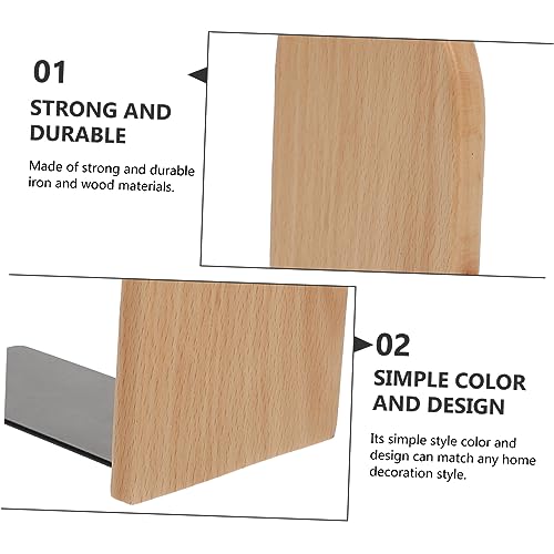 Wooden Bookend Dark Decor Shelves Modern Decor Book Fixator Bookshelf Mounting
