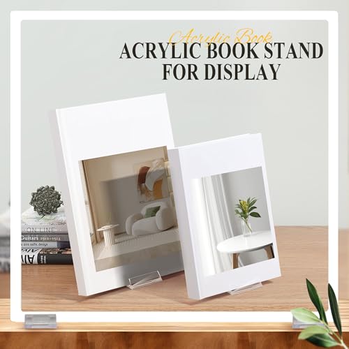 28 Pack Clear Acrylic Adjustable Desktop Book Stand & Display Easel for Tablet Phone Clutch Bag Plate Artwork Magazine Picture Comic Album CD Postcard - Home Office Back to School