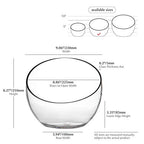 WGV Slant Cut Bowl Glass Vase, Width 9", Height 8.25", Clear Terrarium, Candy Dish, Fruit Jar, Floral Container for Wedding Party Event, Home Office Decor, 1 Piece - size: Slant Bowl 8"H