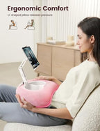Lamicall Kindle Holder Tablet Pillow Stand - [360° Adjustable Arm][Soft & Washable] iPad Lap Holder, Kindle Accessories for Reading in Bed, iPad Stand with Bowl for 4.7-13" Tablet, E-Reader, iPhone - color: Pink