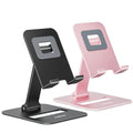 Nulaxy 2 Pack Dual Folding Cell Phone Stand, Fully Adjustable Phone Holder for Desk, Compatible with iPhone 17 16 15 14 13 12 11, Nintendo Switch, All Phones, Black & Rose Gold - color: A-Black & Rose Gold
