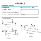 HENABLE 3 Tier Perfume Organizer Stand, Black Acrylic Risers Display Stands, Cologne Shelf Dessert Display for Party, Figure Stand Funko POP Shelves, Collection Cosmetic, Cupcake Stand Holder - size: 3-Tier