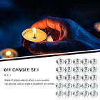 Operitacx 200 Pc Aluminum Tea Light Candle Cups with Wicks 1.57X1.57X0.59In Empty Metal Tealight Containers for DIY Candle Making and Craft Projects - size: 200Pcs