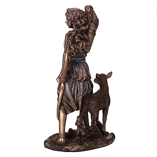 Veronese Design 6 1/2 Inch Artemis The Greek Goddess of The Hunt Cold Cast Resin Bronze Finish Sculpture