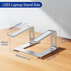 BESIGN LS03 Aluminum Laptop Stand, Ergonomic Detachable Computer Stand, Notebook Riser Compatible with Air, Pro, Dell, HP, Lenovo More 10-15.6" Laptops, Silver - color: B-Silver