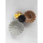 Creative Co-Op Stoneware Flower Bowls, 6" L x 6" W x 3" H, Multicolor - color: Earth Tones