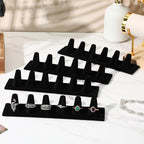 4 Pcs Black Velvet Ring Display, 6 Finger Rings Display for Ring Storage