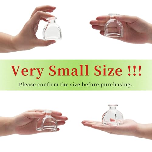 Hewory Mini Bud Vases for Centerpieces: 28pcs Small Glass Vase Bulk - Clear Tiny Vases for Wedding Baby Shower Birthday Party Events Table Decor