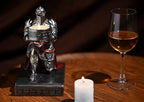 King's Guard Kneeling Knight Candlestick Holders Resin Posture TeaLight Holder Warrior Mobile Phone Stand Pen Holder Candle Holder for Restaurant, Altar, Home Table(Iron) - color: Iron