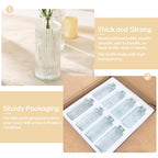 12PCS Mini Bud Vases As Vertical Wedding Centerpieces for Tables,Clear Bud Vases for Flowers,Small Flower Vases Suitable for Birthday Party,Anniversary,Wedding,Baby Shower (Clear-5.2in) - size: 12PCS