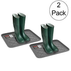 All Weather Boot Tray - Small Water Resistant Plastic Utility Shoe Mat for Indoor and Outdoor Use in All Seasons by Stalwart (Grey) - color: Gray