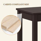 Yaheetech End Table Sofa Side Table with Open Shelf and Solid Wood Legs, Plant/Telephone Stand for Living Room, Couch, Office, Small Spaces, L15xW12xH29 Inch, Dark Coffee - style: Single