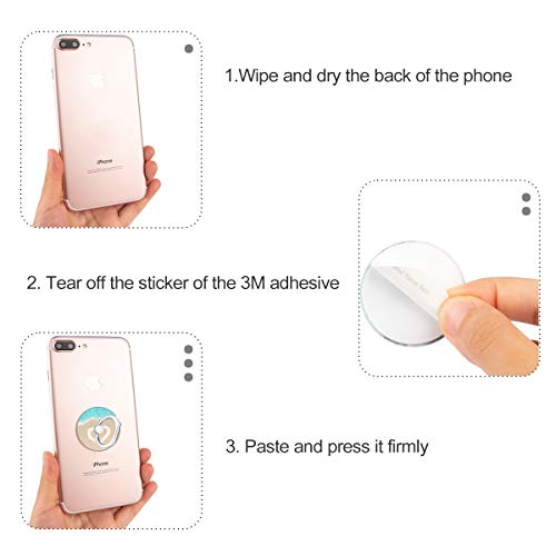 Bonoma Phone Ring Holder, 3 Pack Beach Flowers Butterfly Universal Finger Ring Stand Grip Kickstand Compatible with Smartphones and Tablets - color: Beach Flowers Butterfly