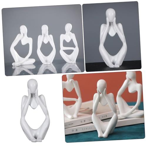 PRETYZOOM Modern Abstract Thinker Statue Decorative Art Home Accessory Neutral Minimalist Decor