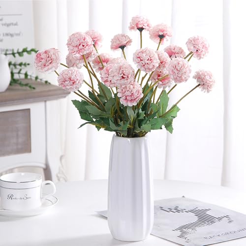 White Ceramic Vase 7.3 Inch - Glossy Minimalist Nordic Flower Vase for Home Decor, Perfect for Dried/Fresh Flowers, Wedding Centerpiece, Housewarming Gift for Christmas, Mother’s Day, Valentine’s Day - color: White