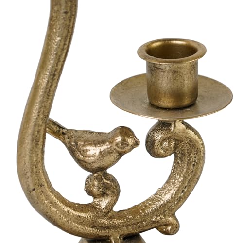 NIKKY HOME Gold Bird Candelabra Candle Holders Centerpieces for Tables, Vintage Metal Taper Candlesticks Holder Fireplace Mantle Decor